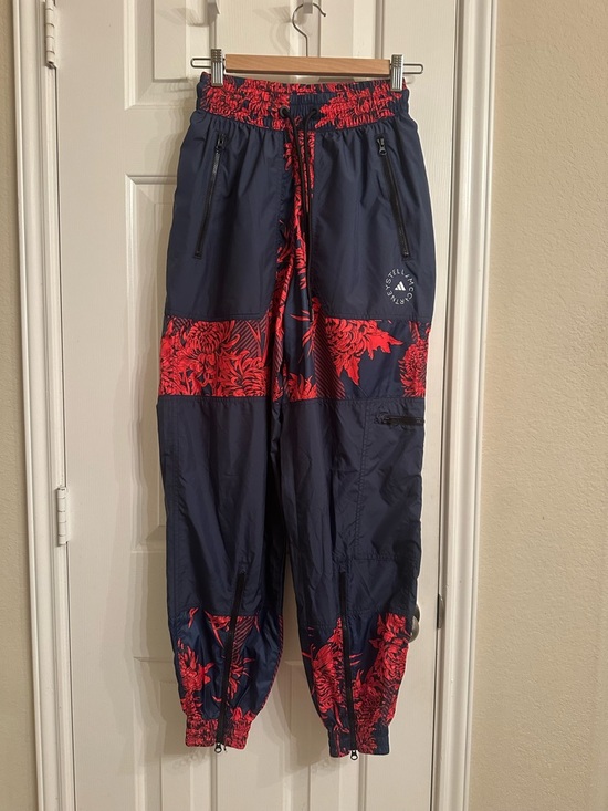 Stella McCartney Pants - Adidas x Stella McCartney Navy and Red Floral Track Jogger Pants